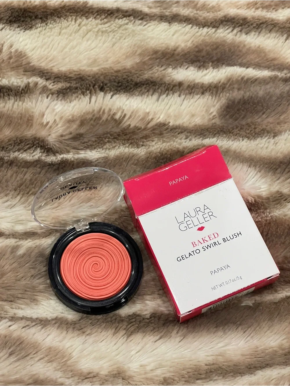 Laura Geller Baked Gelato Swirl Blush in Papaya New